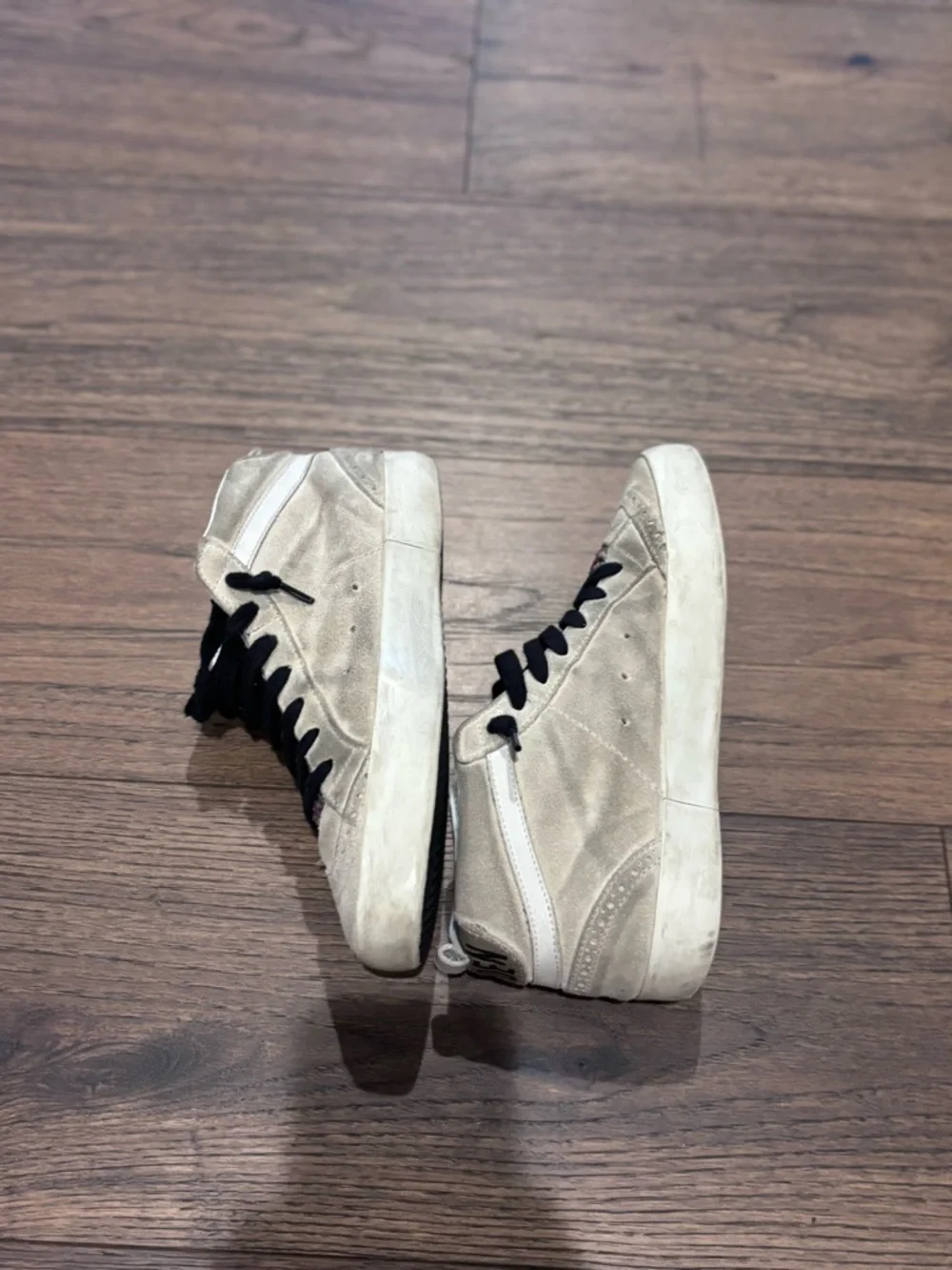 Golden Goose GGDB Glitter mid- star Sneakers in Beige with Multicolor Glitter - Picture 5 of 8